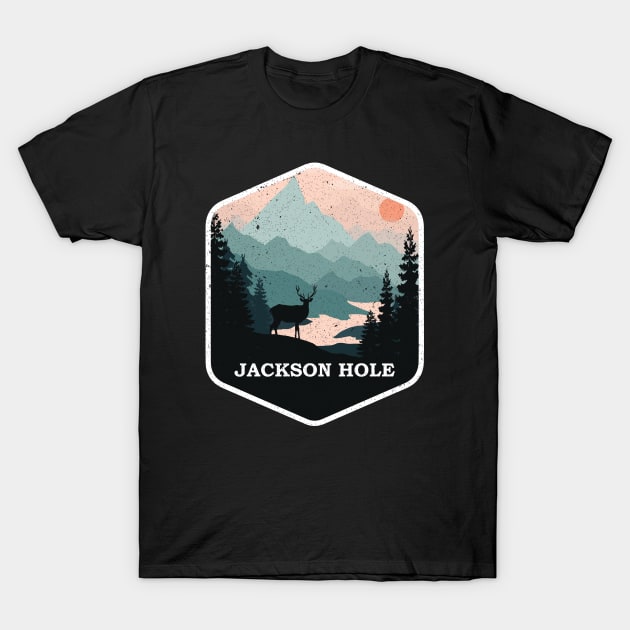 Jackson Hole Wyoming WY Vintage Mountains Hiking Souvenir T-Shirt by kalponik